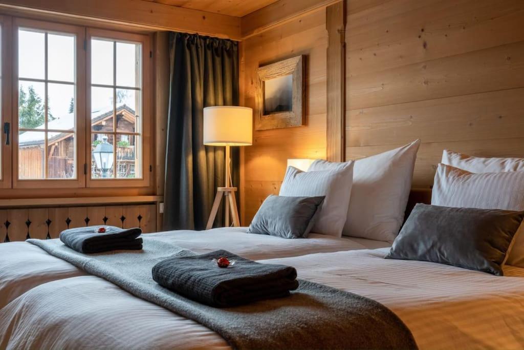 Charming Alpine Apartment Gstaad Kültér fotó